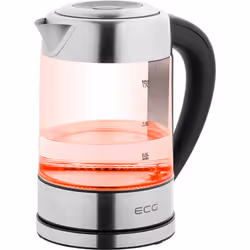 ECG RK 1777 bollitore elettrico 1,7 L 2200 W Nero, Acciaio inox