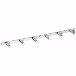 Appendino a 6 ganci finitura cromata materiale ottone cromato dimensioni 270 × 25 × 40 mm installazione mediante perforazione ...