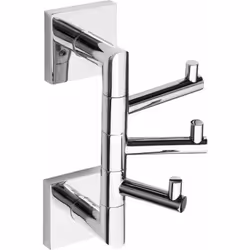 Appendino a tre ganci girevole finitura cromata materiale ottone cromato dimensioni 110 × 190 × 65 mm installazione mediante ...