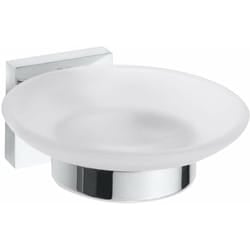 Bemeta - Sapho x-square - Portasaponetta rotondo, vetro opalino/cromo XQ802