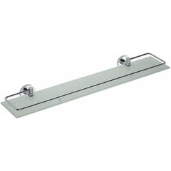 Bemeta - Sapho X-Round - Mensola con sponda pieghevole, lunghezza 60 cm, vetro/cromo XR600