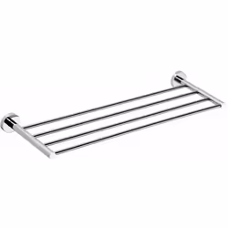 Mensola porta asciugamani X-ROUND E finitura cromata materiale ottone cromato dimensioni 655 × 55 × 220 mm installazione medi ...