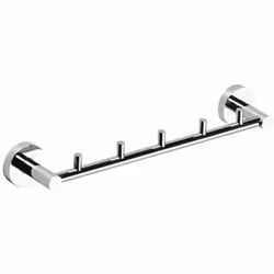 5 appendini finitura cromata materiale ottone dimensioni 395 × 55 × 70 mm installazione mediante perforazione sul muro o inco ...