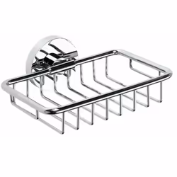 Porta saponetta a griglia finitura cromata materiale ottone cromato dimensioni 140 × 55 × 125 mm installazione mediante perfo ...