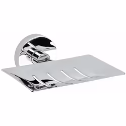 Porta saponetta rettangolare con fori finitura cromata materiale ottone cromato dimensioni 125 × 55 × 115 mm installazione me ...