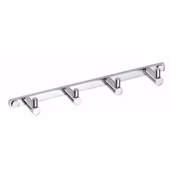 Appendino con 4 ganci finitura cromata materiale ottone cromato dimensioni 270 × 25 × 40 mm installazione mediante perforazio ...