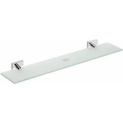 Sapho x-square - Mensola, lunghezza 60 cm, vetro opalino/cromo XQ603