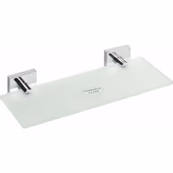 Mensola in vetro ganci cromati materiale dei ganci: ottone cromato materiale della mensola: vetro opalino dimensioni: 300 × 5 ...