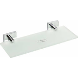 Sapho x-square - Mensola, lunghezza 30 cm, vetro opalino/cromo XQ602