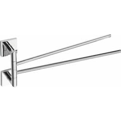 Sapho X-SQUARE - Portasciugamani doppio, lunghezza 42 cm, cromo XQ405