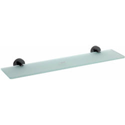 Bemeta - Sapho X-Round - Mensola, lunghezza 60 cm, vetro latte/nero XR609B