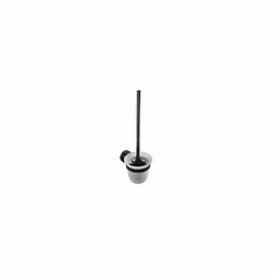 Dettaglio dello scopino da parete Nero (104113010): Dimensioni: 37 cm x 14 cm x 9,5 cm Materiale: ottone nero, ciotola in vet ...