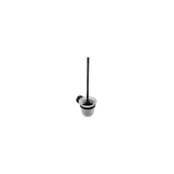 Bemeta - Nero Porta scopino da parete in ottone nero e ciotola in vetro 37x14x9,5cm (104113010)