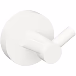 Gancio doppio X-Round Bianco finitura bianca materiale acciaio inox dimensione 55 x 55 x 50 mm installazione mediante trapana ...