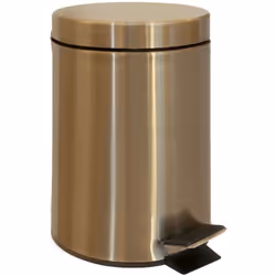 Pattumiera a pedale per rifiuti colore: bronzo materiale acciaio inox dimensioni 170 × 260 × 245 mm volume 3 l contiene un co ...