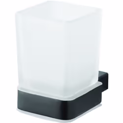 Caratteristiche del portabicchieri in vetro con supporto a parete nero, Bemeta Nero (135011010) : Dimensioni: 6,4 x10 x9,7 cm ...