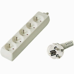 PremiumCord PP5-02 prolunghe e multiple 2 m 5 presa(e) AC Bianco