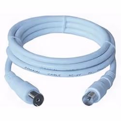 PremiumCord TV M/F, 75 Ohm, 10m, 10 m, IEC, IEC, Bianco