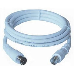 PremiumCord TV M/F, 75 Ohm, 10m cavo coassiale IEC Bianco