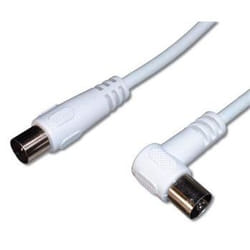 PremiumCord TV M/F 90, 75 Ohm, 10m cavo coassiale IEC Bianco