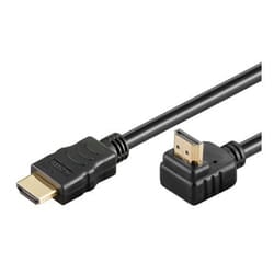 PremiumCord HDMI+Ethernet, M/M 90, 1m cavo HDMI HDMI tipo A (Standard) Nero
