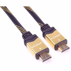 PremiumCord KPHDMET3, 3 m, HDMI tipo A (Standard), HDMI tipo A (Standard), Compatibilità 3D, 10,2 Gbit/s, Nero, Oro