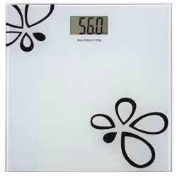 Emos TY6108, Bilancia pesapersone elettronica, 180 kg, Bianco, kg, lb, ST, Quadrato, Vetro