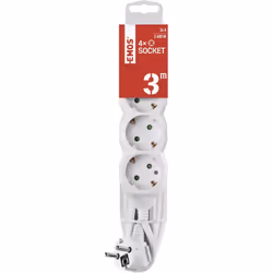 La ciabatta Schuko con una lunghezza di 3 m per 250 V ~ serve per prolungare la rete elettrica in ambienti interni in cui una ...