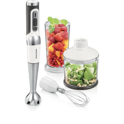 908640 Frullatore a immersione portatile cordless senza fili, 180 w, funzione pulse, tritatutto, frusta e bicchiere, GrandCHEF - Tescoma