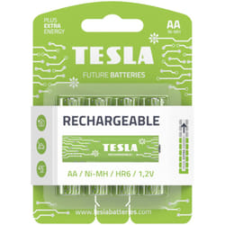Batterie Stilo AA 4 Pezzi TESLA Rechargeable - Pile ricaricabili NiMH