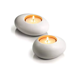 Supporto Tealight Stone Bianco Pz 2 Fancy Tescoma