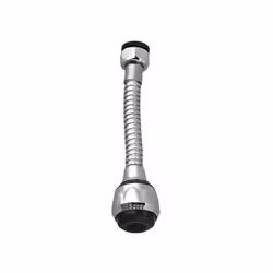 Cannuccia cm 16 flessibile cromata Attacco filettato F 22x1 Aeratore e doccetta cromati