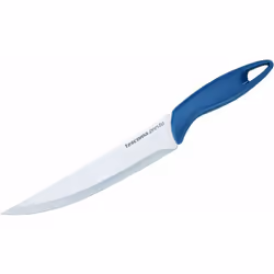 Coltello per la carne con manico ergonomico in plastica blu resistente. Perfetto per tagliare ogni tipo di carne.