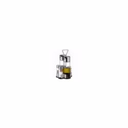 Set condimento uso domestico e professionale Tappi in acciaio inox Contenitori in vetro – Base in plastica resistente Oliera  ...
