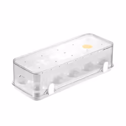 Tescoma Contenitore igienico per frigorifero per 10 uova, Scatola, Rettangolare, Trasparente, Bianco, Plastica, 280 mm, 110 m ...