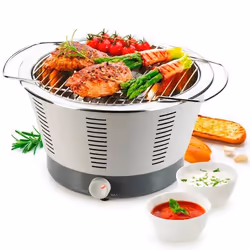 Tescoma 707210, Barbecue, Carbone (combustibile), 1 Fornello(i), Da tavolo, Griglia, Grigio
