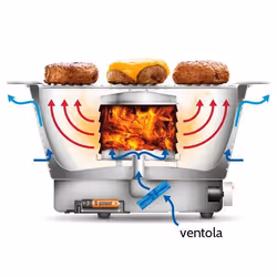 Tescoma 707210 barbecue per l'aperto e bistecchiera Da tavolo Carbone (combustibile) Grigio