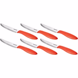 Set 6 coltelli da tavola Presto 12 cm rosso 863054.20 - Tescoma