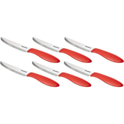 Set 6 coltelli da tavola Presto 12 cm rosso 863054.20 - Tescoma