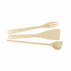 Tescoma Set 3 pz: Cucchiaio, paletta, forchettone woody, 3 pz, Legno