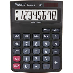 Rebell Panther 8 calcolatrice Desktop Calcolatrice di base Nero
