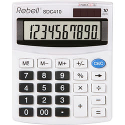 Rebell SDC 410 calcolatrice Desktop Calcolatrice di base Bianco