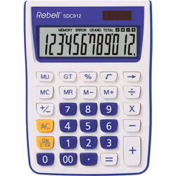 Rebell SDC912, Desktop, Calcolatrice di base, 12 cifre, 1 linee, Batteria/Solare, Viola