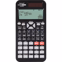 Rebell SC2080S, Tasca, Calcolatrice scientifica, 2 linee, Batteria/Solare, Nero