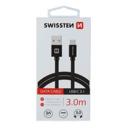 Swissten 71527900 cavo USB 3 m USB C USB A
