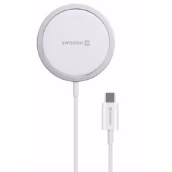 Swissten MagStick, Interno, USB, Carica wireless, 1,5 m, Bianco