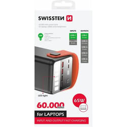 Swissten 22013943 batteria portatile Polimeri di litio (LiPo) 60000 mAh Nero