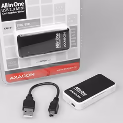 Axagon CRE-X1 lettore di schede USB 2.0 Nero, Bianco - Vista aggiuntiva 4