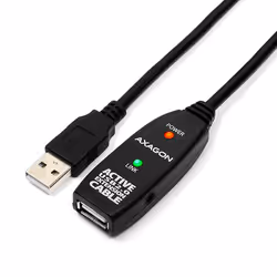 Axagon ADR-210, 10 m, USB A, USB A, USB 2.0, 0,48 Gbit/s, Nero