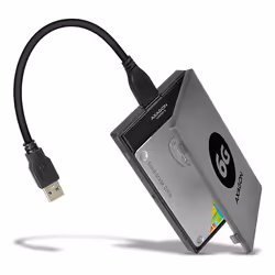 Axagon ADSA-1S6, Box esterno HDD/SSD, 2.5", SATA, Seriale ATA II, Serial ATA III, 5 Gbit/s, Hot-swap, Nero
